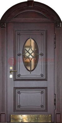 Арочная металлическая дверь с виноритом ДА-38 в Туле