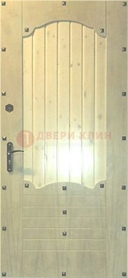 Белая железная дверь с евровагонкой ДЕ-9 в Туле