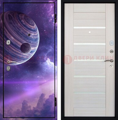 Стальная дверь с фотопечатью планеты ДФ-19 в Туле