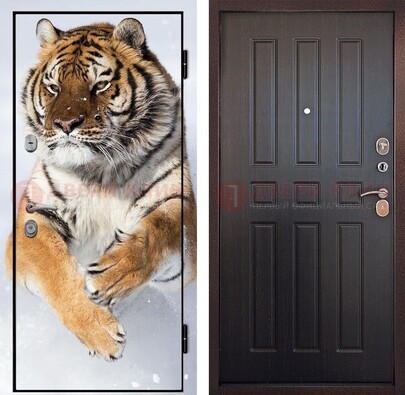 Металлическая дверь с фотопечатью тигра ДФ-1 в Туле