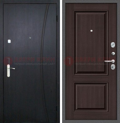 Темная стальная дверь с МДФ панелями ДМ-362 в Туле