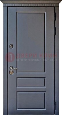 Тёмная входная дверь для коттеджа с МДФ ДМ-528 в Туле