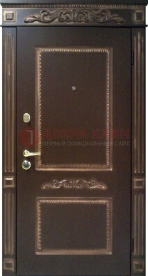 Входная дверь с массивом дуба в темном цвете ДМД-65 в Туле