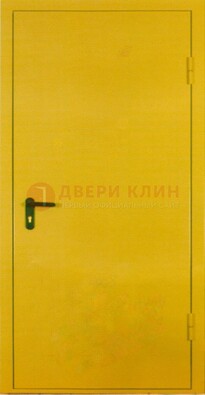 Желтая железная дверь с нитроэмалью ДН-5 в Туле