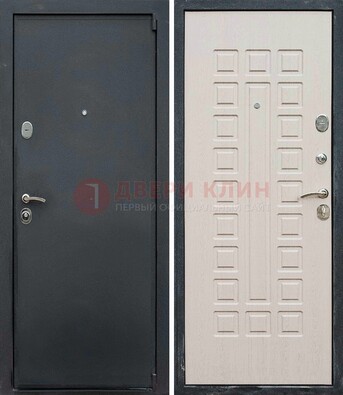 Черная металлическая дверь с порошковым покрытием ДП-101 в Туле