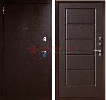 Темная входная дверь с порошковым окрасом ДП-113 в Туле