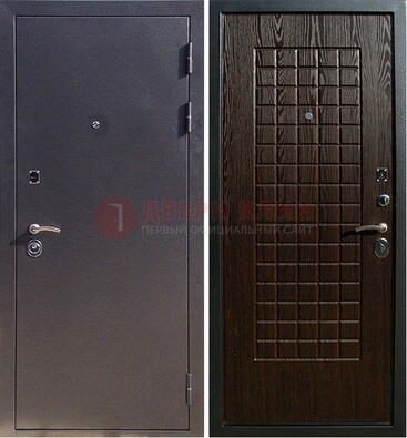 Серая металлическая дверь с порошковым напылением ДП-153 в Туле