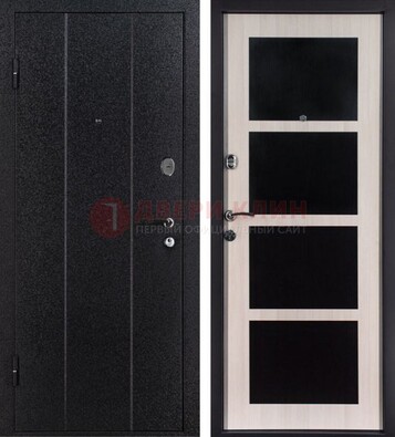 Черная металлическая дверь с порошковым напылением ДП-176 в Туле
