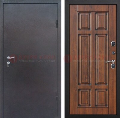 Темная входная дверь с порошковым покрытием с МДФ панелью ДП-235 в Туле