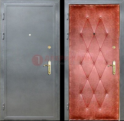 Серая стальная дверь с порошковым покрытием ДП-25 в Туле