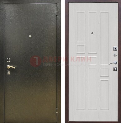 Входная дверь Темное серебро с порошковой отделкой и терморазрывом МДФ ДП-282 в Туле