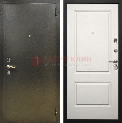Металлическая темная дверь с порошковым напылением и классической МДФ ДП-298 в Туле