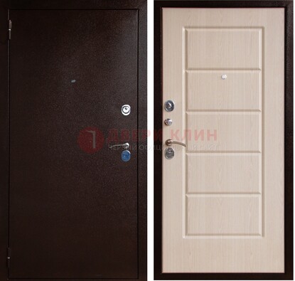 Коричневая металлическая дверь с порошковым окрасом ДП-92 в Туле