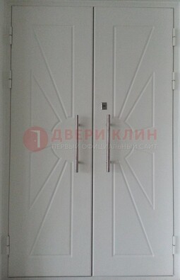 Парадная двухстворчатая дверь с фрезерованным МДФ ДПР-14 в Туле