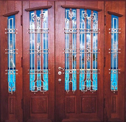 Парадная дверь со вставками из стекла ДПР-55 с шумоизоляцией в Туле