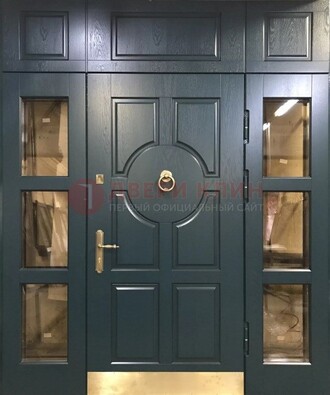 Стальная парадная дверь ДПР-64 со стеклопакетом в Туле
