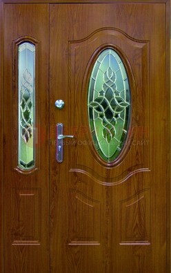 Парадная дверь со стеклянными вставками ДПР-73 для дома в Туле