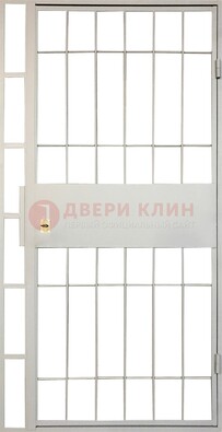 Железная решетчатая дверь в белом цвете ДР-19 в Туле