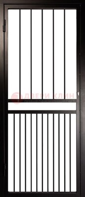 Коричневая одностворчатая железная решетчатая дверь ДР-24 в Туле