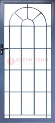 Синяя металлическая решетчатая дверь ДР-28 в Туле