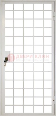 Белая металлическая решетчатая дверь ДР-2 в Туле
