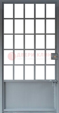 Металлическая решетчатая дверь в сером цвете ДР-7 в Туле