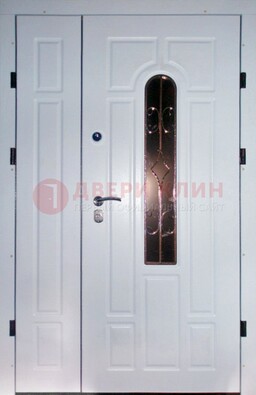 Входная дверь Винорит со стеклом в белом цвете ДСК-277 в Туле
