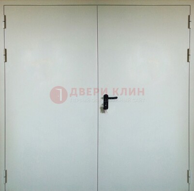 Белая металлическая противопожарная дверь ДТ-8 в Туле