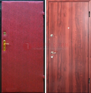 Красная входная дверь с винилискожей ДВ-30 в Туле