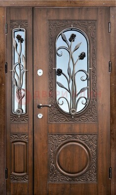 Железная дверь с виноритом и ковкой ДВТ-180 в Туле