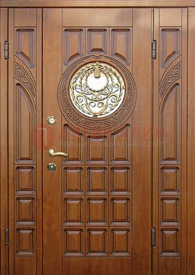 Металлическая филенчатая дверь с виноритом ДВТ-191 в Туле