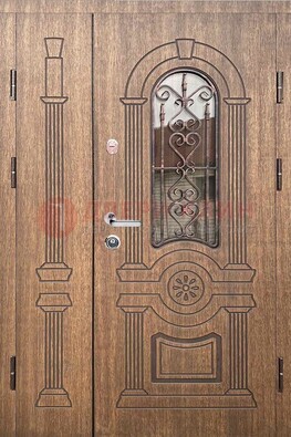 Железная классическая дверь с терморазрывом и рисунком ДВТ-77 в Туле