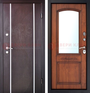 Входная дверь с МДФ и МДФ внутри с зеркалом ДЗ-88 в Туле