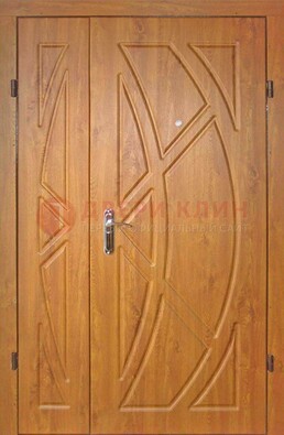 Полуторная металлическая дверь с МДФ золотой дуб ПЛ-17 в Туле