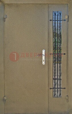 Тамбурная дверь Порошок со стеклом и ковкой ПЛ-20 в Туле